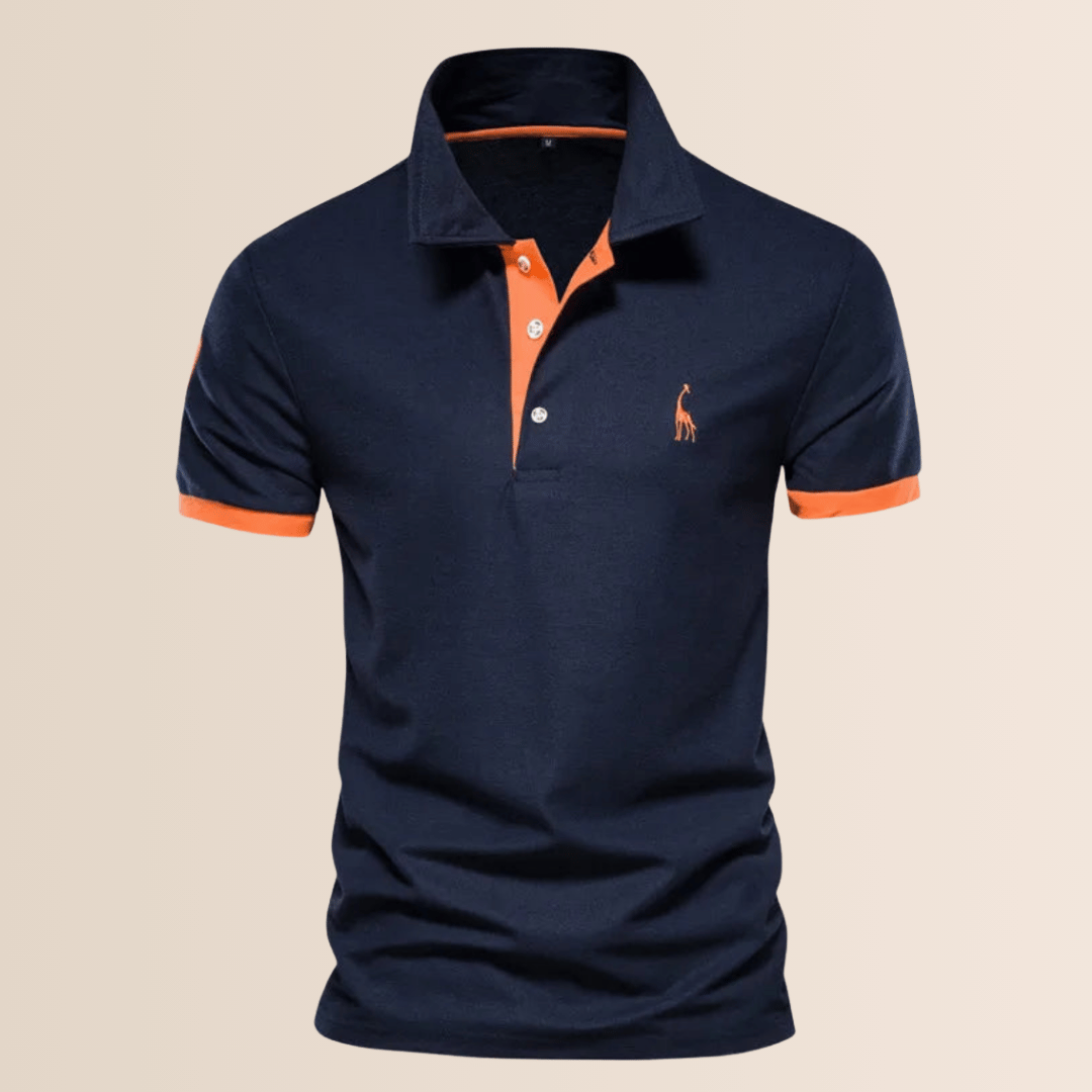 Bjørn Have | Bomuldspoloshirt med Kontrastdetaljer i Navy