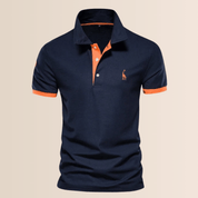 Bjørn Have | Bomuldspoloshirt med Kontrastdetaljer i Navy