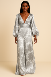 Amélie Laurent | Midi sommerkjole i viskose med elegant print
