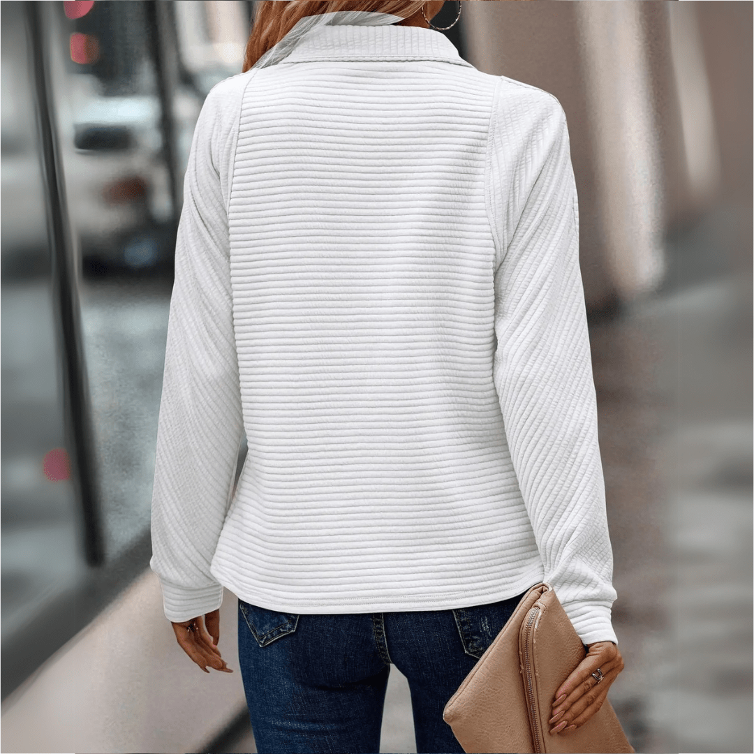 Vibe Storgaard | Ribstrikket Half-Zip Pullover