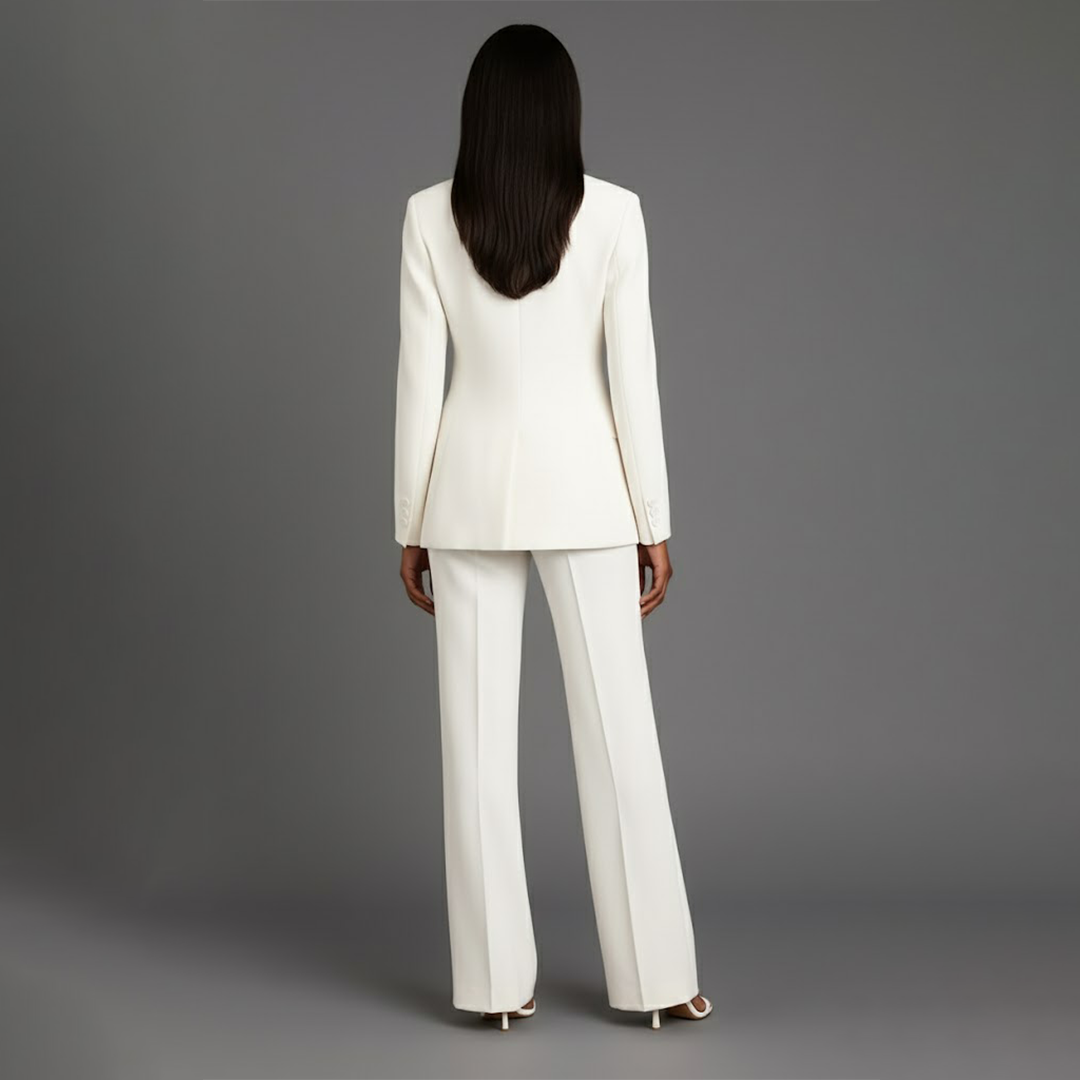 Gabrielle Sinclair | Formelt jakkesæt med lang struktureret blazer til kvinder
