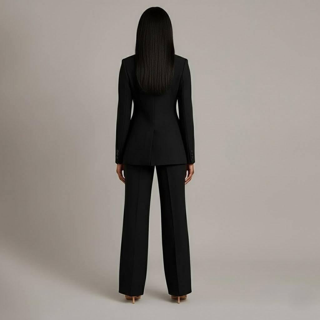 Gabrielle Sinclair | Formelt jakkesæt med lang struktureret blazer til kvinder