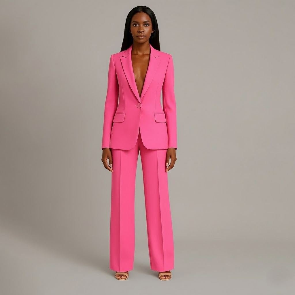 Gabrielle Sinclair | Formelt jakkesæt med lang struktureret blazer til kvinder