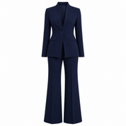 Ellen Fogh | Blazer sæt med bukser i marineblå