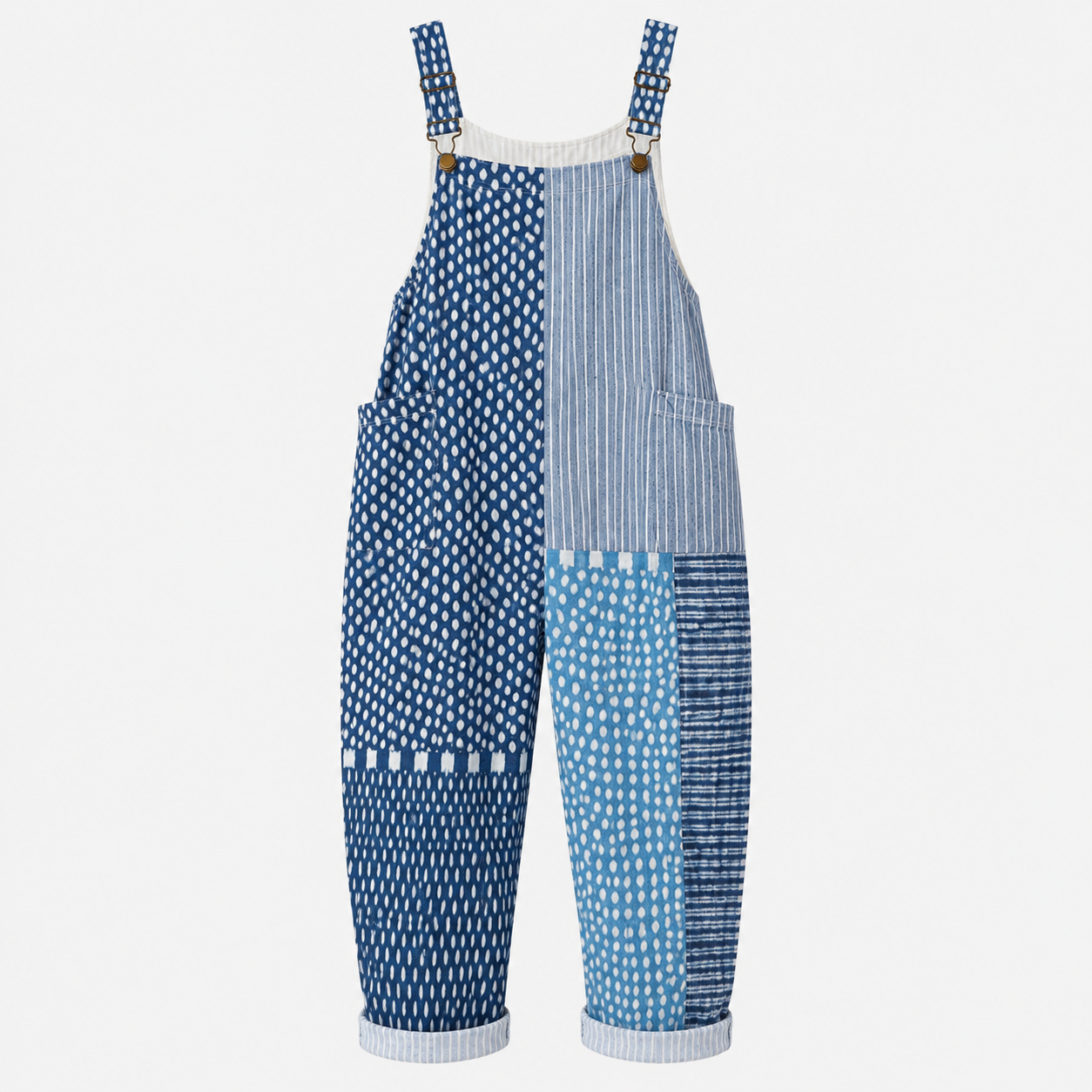 Emilie Poulsen | Boho Jumpsuit med grafisk patchwork-print til kvinder