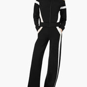 Bianca Moretti | To-delt damesæt med lynlåsjakke og moderne farveblokdesign