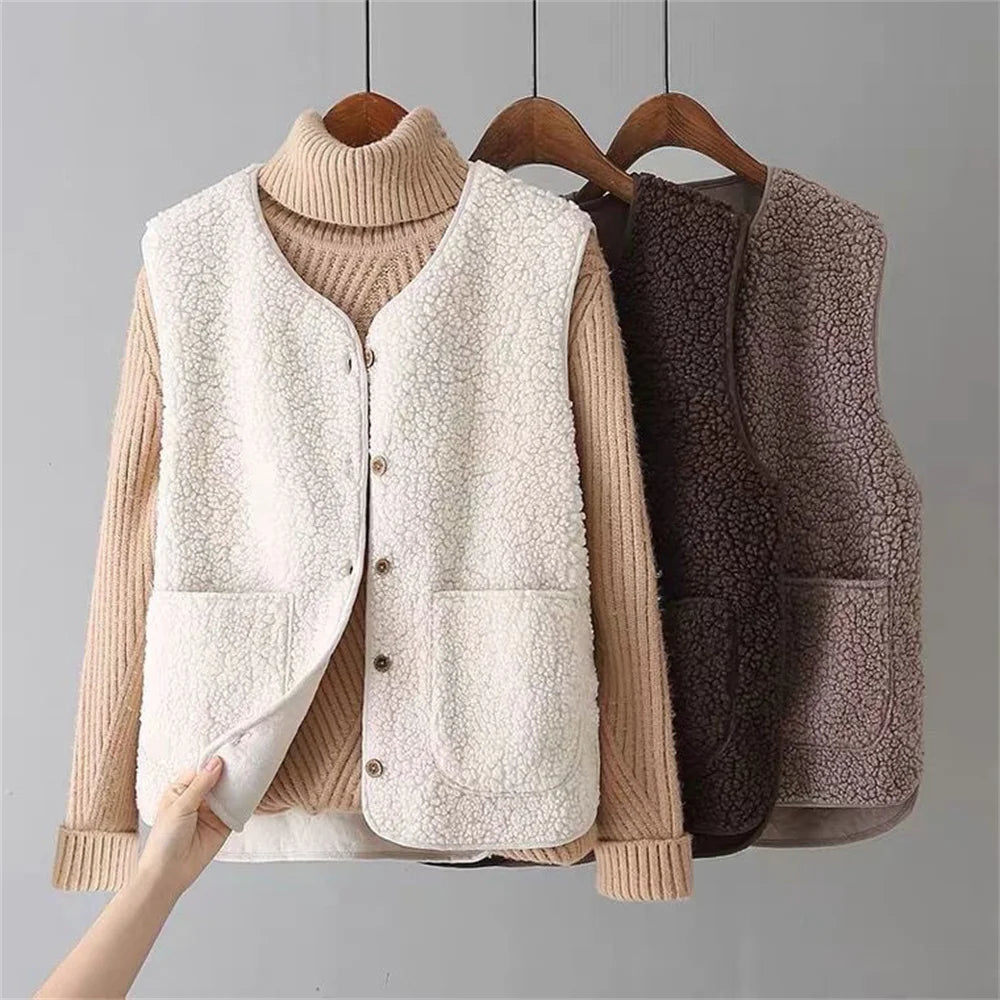 Estelle Marchant | Klassisk uld-blanding cardigan med lommer