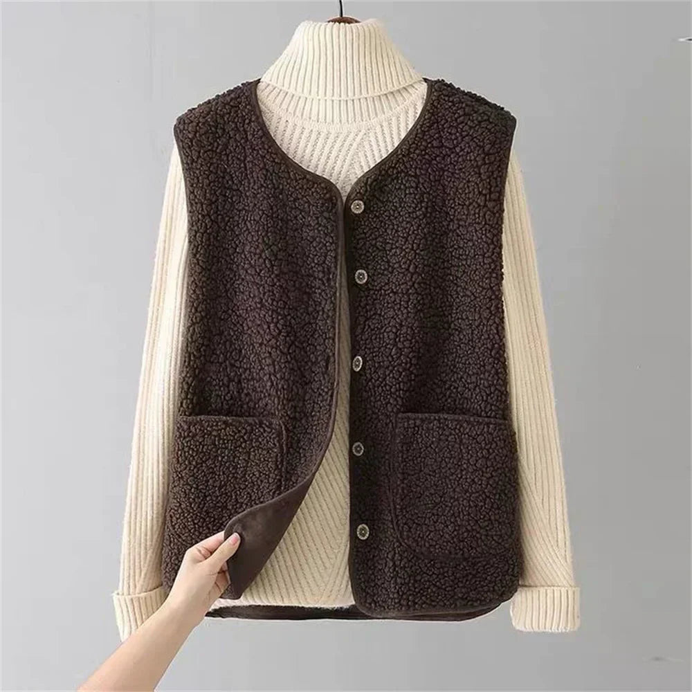Estelle Marchant | Klassisk uld-blanding cardigan med lommer