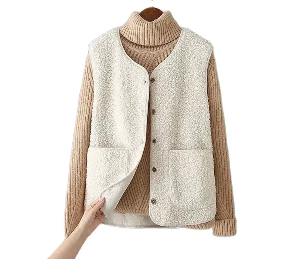 Estelle Marchant | Klassisk uld-blanding cardigan med lommer