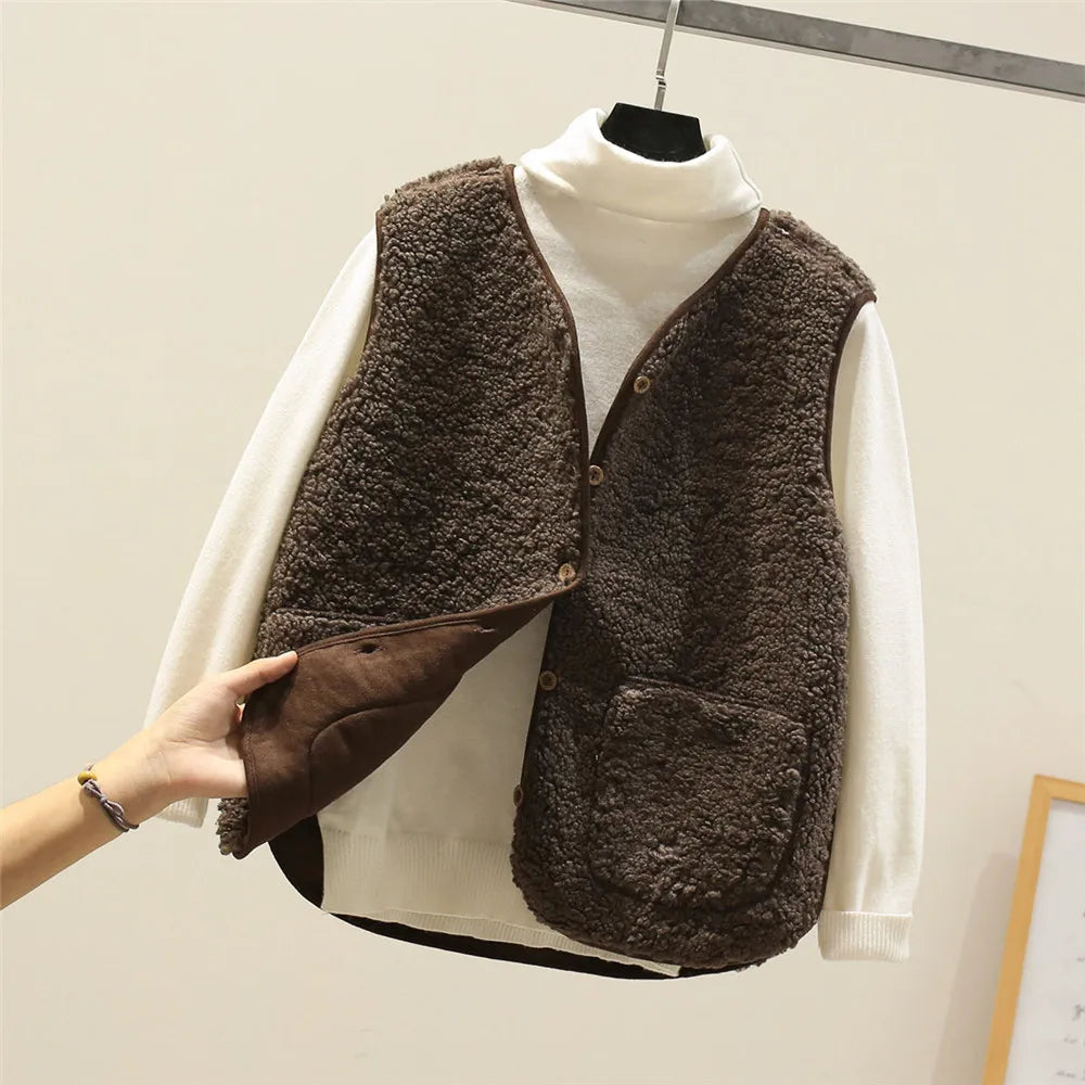 Estelle Marchant | Klassisk uld-blanding cardigan med lommer