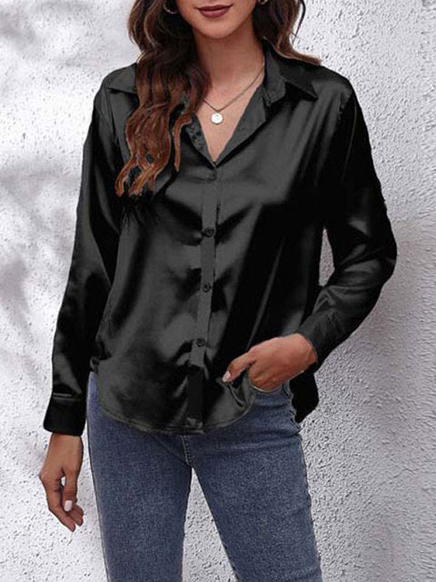 Chloé Moreau | Satin skjorte med elegant frontknude