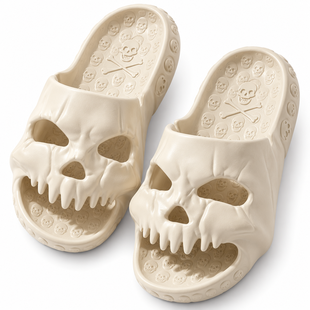 Fright Night | Skull Halloween Slippers For Women