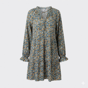 Aurélie Dubois | Maxi-boheme kjole med blomsterprint og lange ærmer