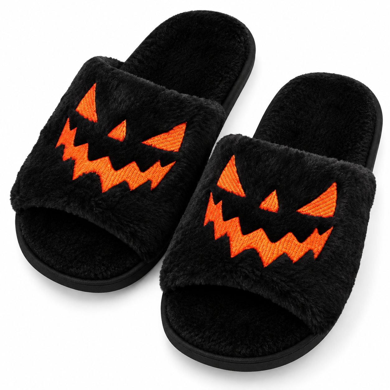 Ghoulish Grin | Dýňové halloweenské pantofle pro ženy