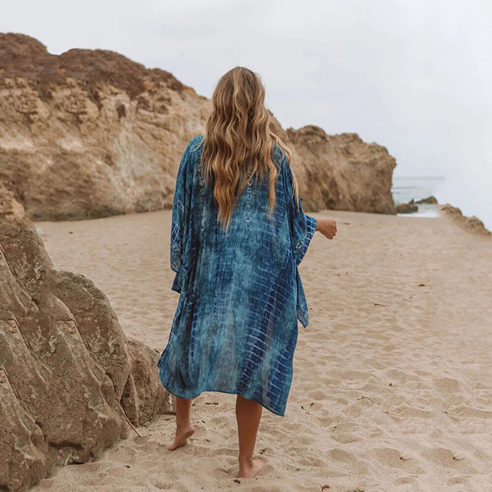 Luna Moretti | Boho kimono med tie-dye print