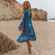 Luna Moretti | Boho kimono med tie-dye print