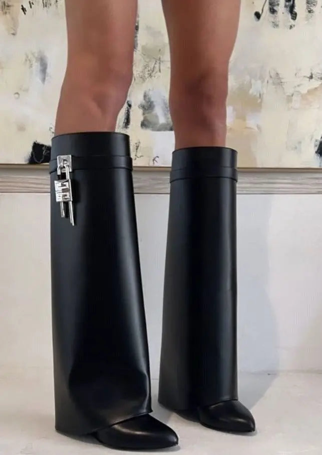 Valentina Ricci | Sculpted pant boots med futuristisk finish