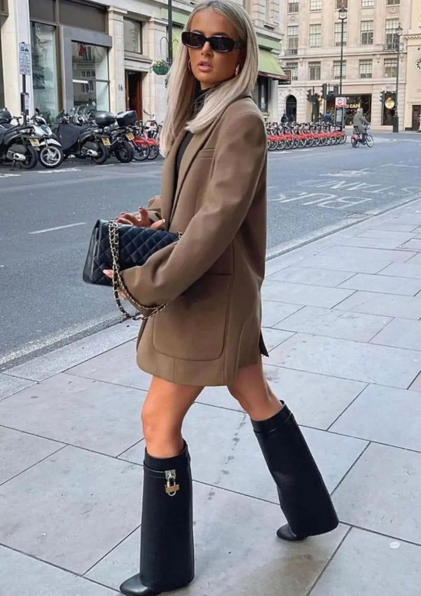 Valentina Ricci | Sculpted pant boots med futuristisk finish