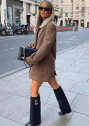 Valentina Ricci | Sculpted pant boots med futuristisk finish