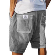Lasse Fenger | Cord-Shorts mit elastischem Bund und Gesäßtasche