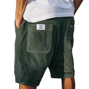 Lasse Fenger | Cord-Shorts mit elastischem Bund und Gesäßtasche