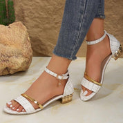 Isabelle Laurent | Erotiske sandaler til kvinder med transparente remme og metallic detaljer