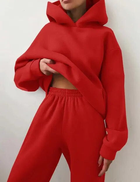 Lotte Vestergaard | Hoodie og joggingbuksesæt i grøn