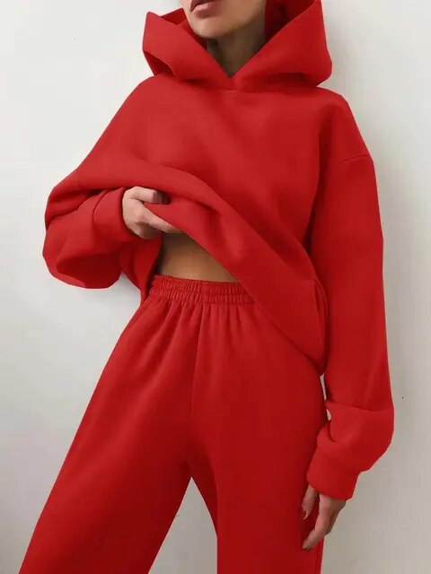 Lotte Vestergaard | Hoodie og joggingbuksesæt i grøn