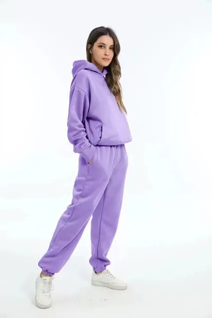 Lotte Vestergaard | Hoodie og joggingbuksesæt i grøn