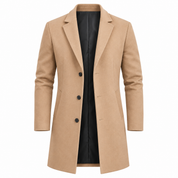Marco Dinelli | Lang Trenchcoat i Khaki med Slank Pasform