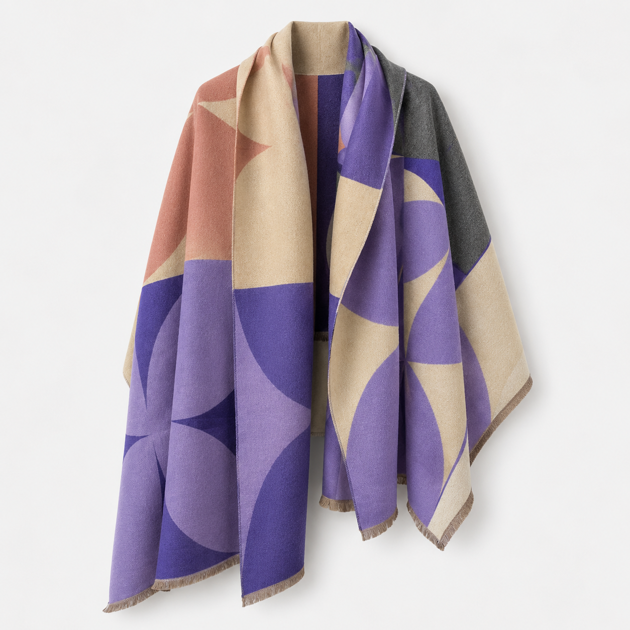 Julie Krogh | Blødt Cashmere-Tørklæde med Grafisk Print