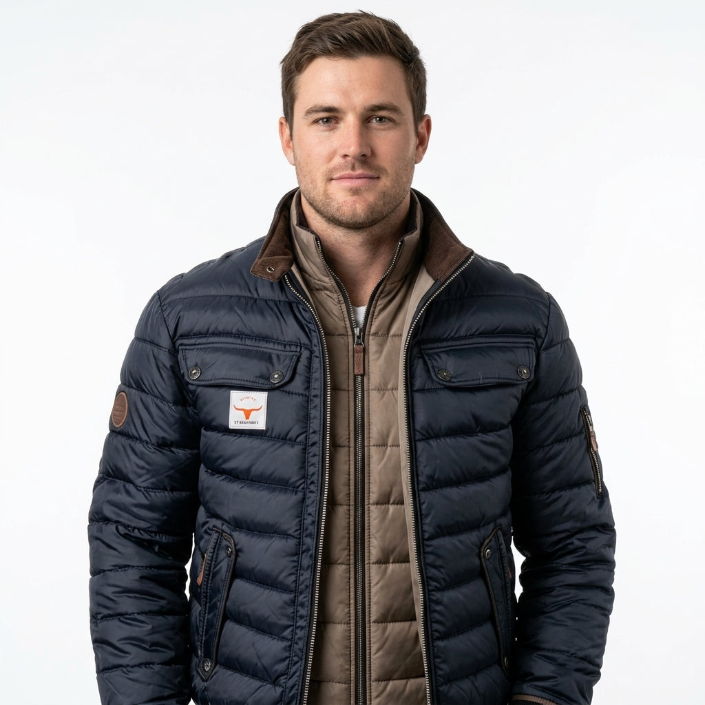 Anders Kragh | Péřová bunda se stojáčkem a kapsami na zip