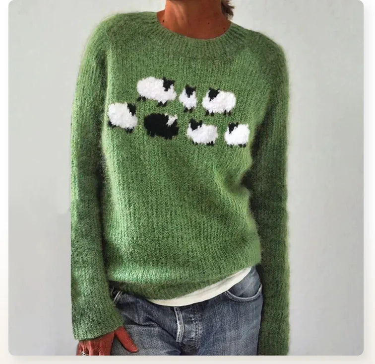 Élise Dupont | Strikpullover med retro mønster