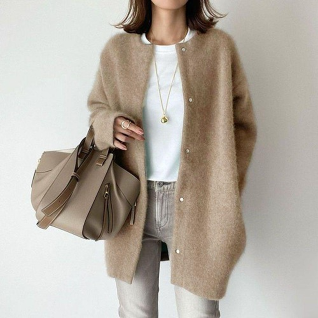 Helle Dahl | Soft camel wool cardigan for women