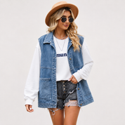 Laura Berg | Denimvest med afslappet pasform
