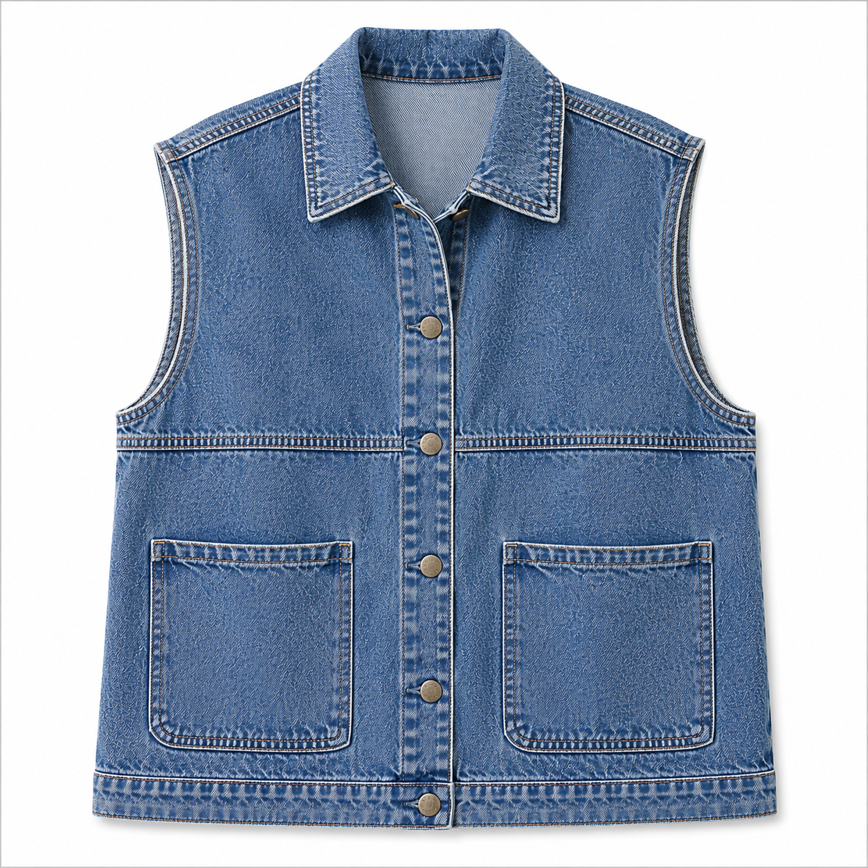 Laura Berg | Denimvest med afslappet pasform