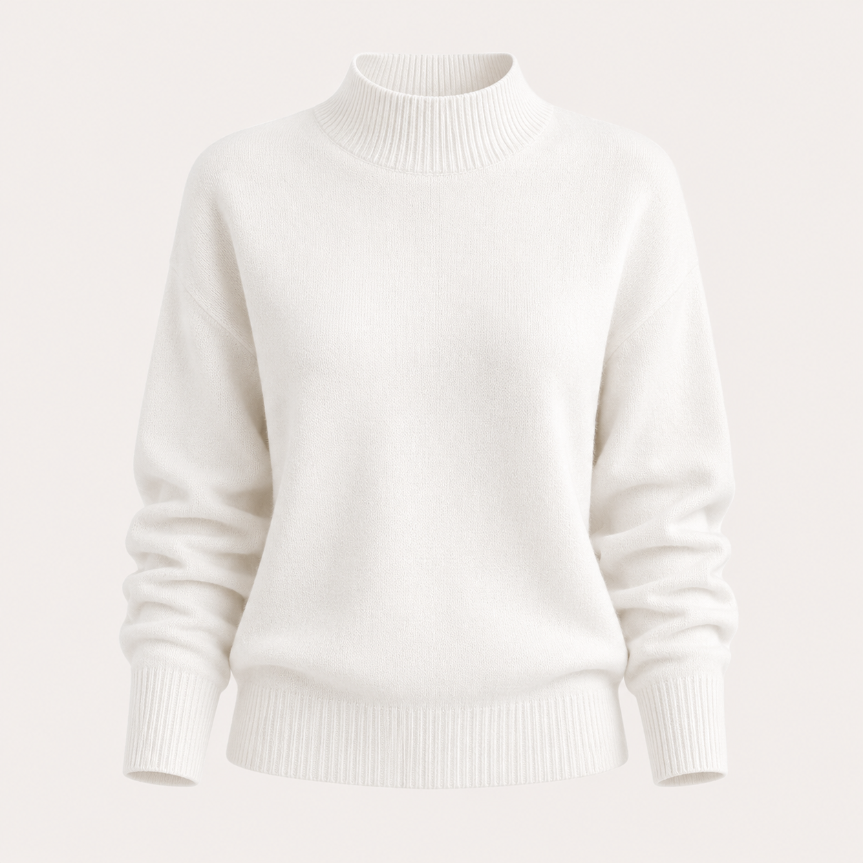 Line Petersen | Strikpullover med Højhalset Design