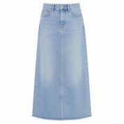 Lise Engholm | Maxi-denimnederdel til kvinder med rå kant