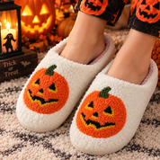 Little Boo | Pumpkin Halloween Slippers