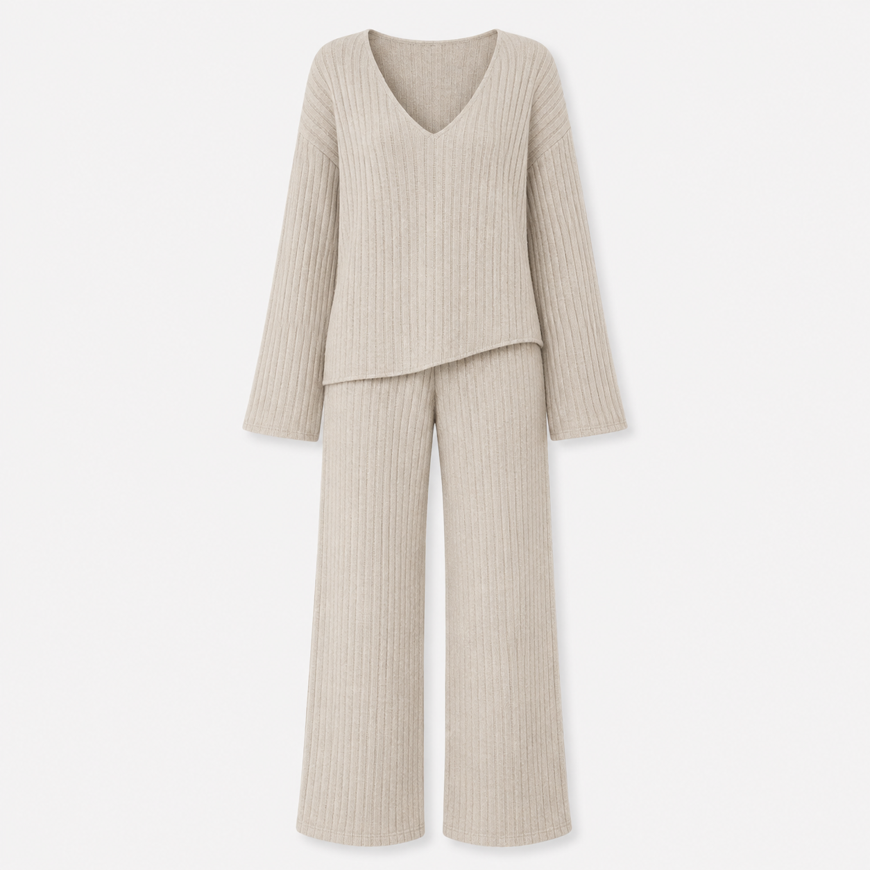 LotteAndersenRibstrikketpyjamasaetmedV-halsibeige-item.png