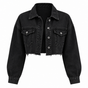 Louise Krogh | Cropped Denimjakke med Statement-knapper