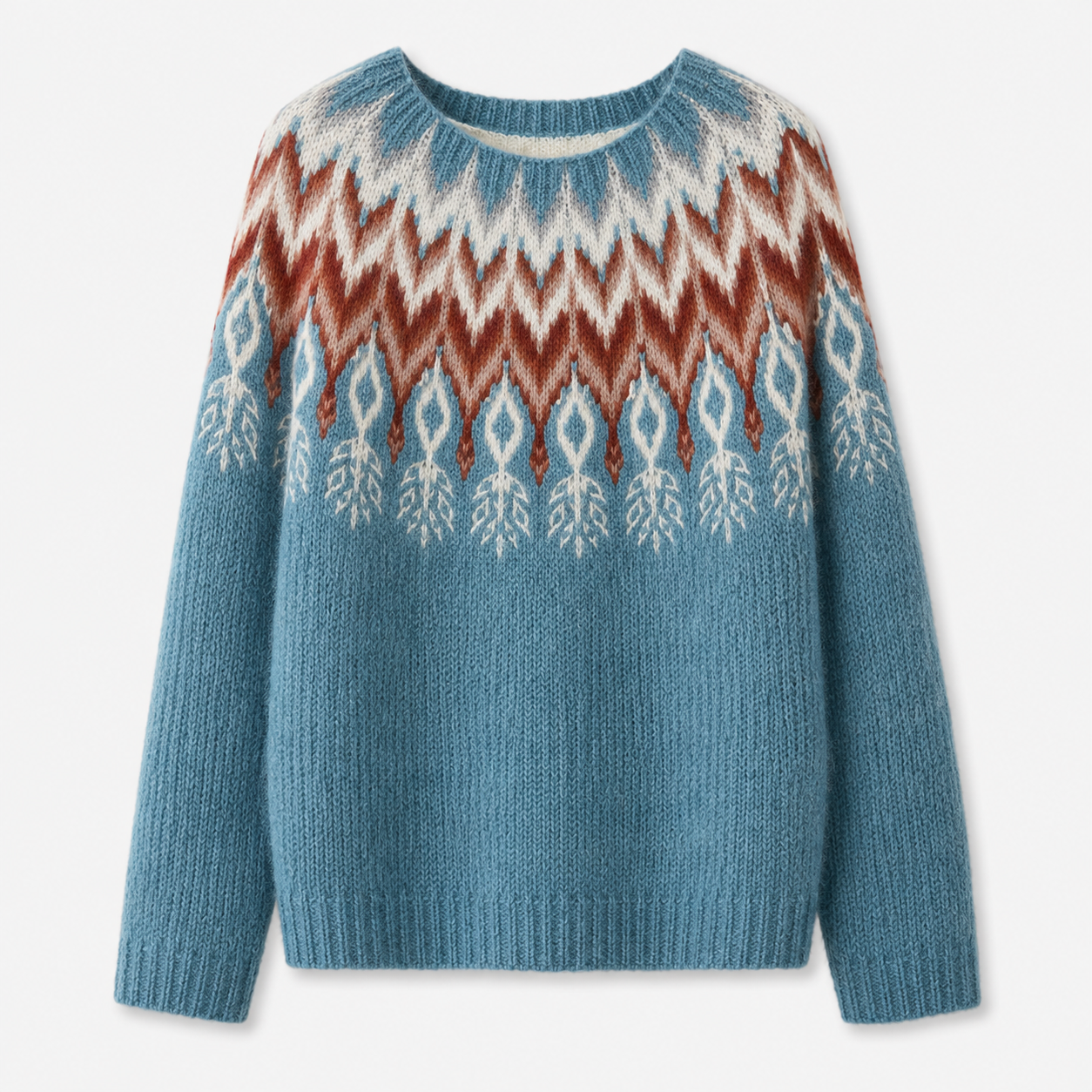 Luna Kjær | Gemusterter Pullover mit Rundhalsausschnitt