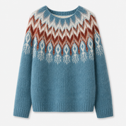 Luna Kjær | Gemusterter Pullover mit Rundhalsausschnitt
