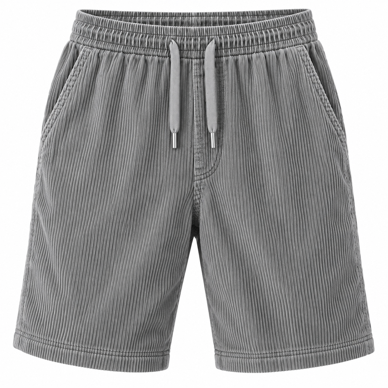 Lasse Fenger | Cord-Shorts mit elastischem Bund und Gesäßtasche