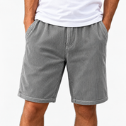 Lasse Fenger | Cord-Shorts mit elastischem Bund und Gesäßtasche