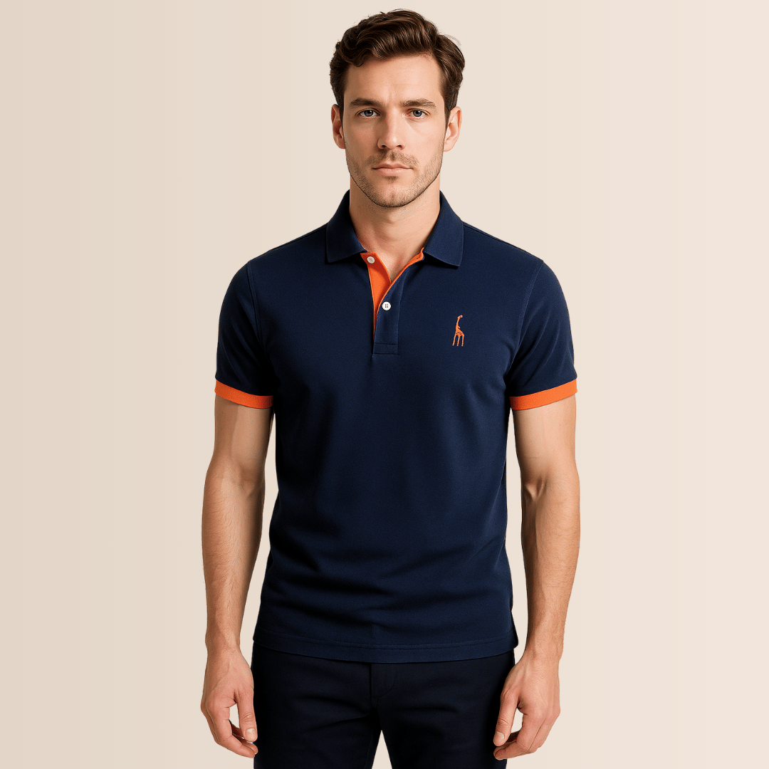 Bjørn Have | Bomuldspoloshirt med Kontrastdetaljer i Navy