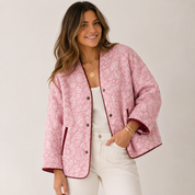 Mathilde Knudsen | Gesteppte Jacke mit Paisley-Muster und V-Ausschnitt
