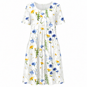 Nora Vestergaard | Midi-sommerkjole med blomsterprint