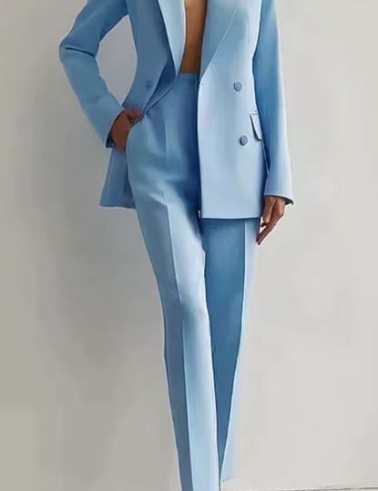 Rosalie Ashenberg | Elegante Outfit-Sæt i Rødt med Dobbeltknappet Blazer