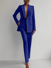 Rosalie Ashenberg | Elegante Outfit-Sæt i Rødt med Dobbeltknappet Blazer